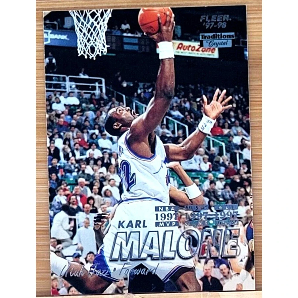 1997-98 FLEER TRADITIONS‎ KARL MALONE CRYSTAL UTAL JAZZ